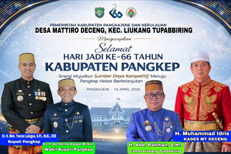 Desa Mattiro Deceng Ucapkan Selamat HUT ke-66 Kabupaten Pangkep