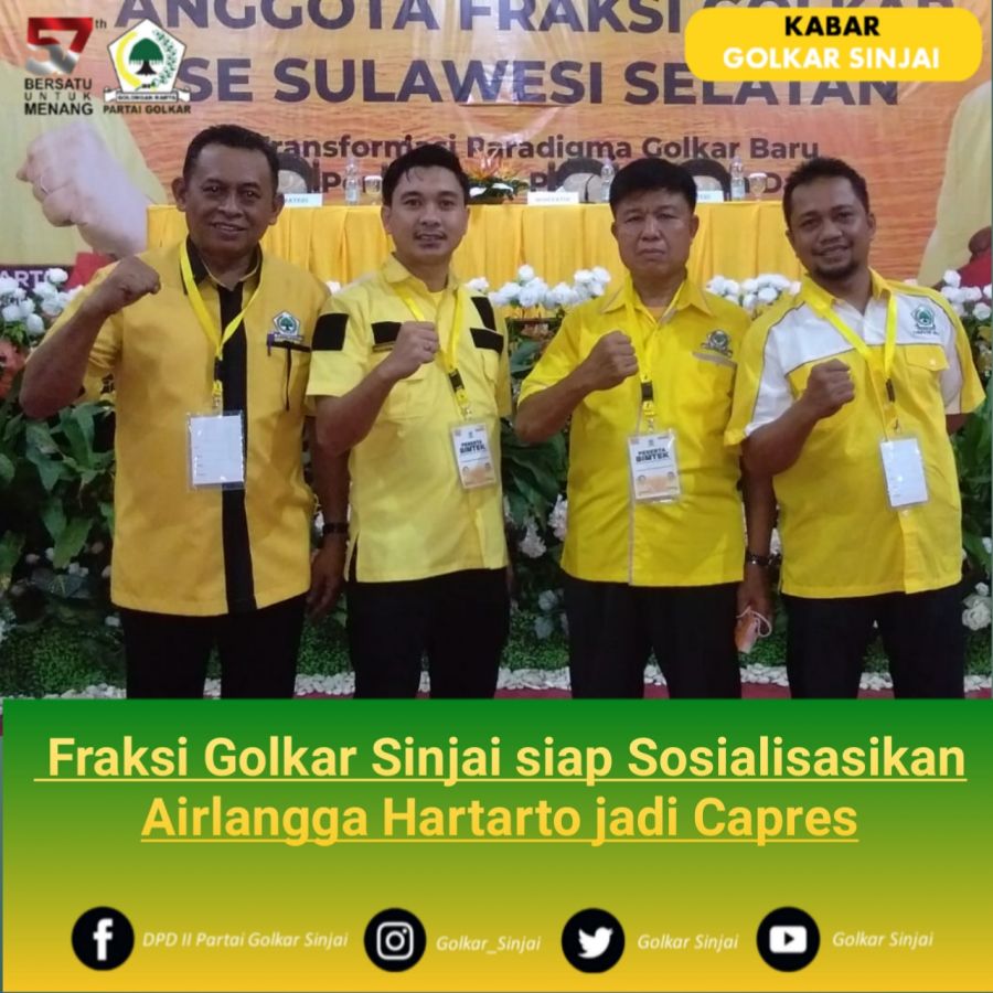Fraksi Golkar Sinjai Siap Sosialisasikan Airlangga Hartarto di Pilpres 2024