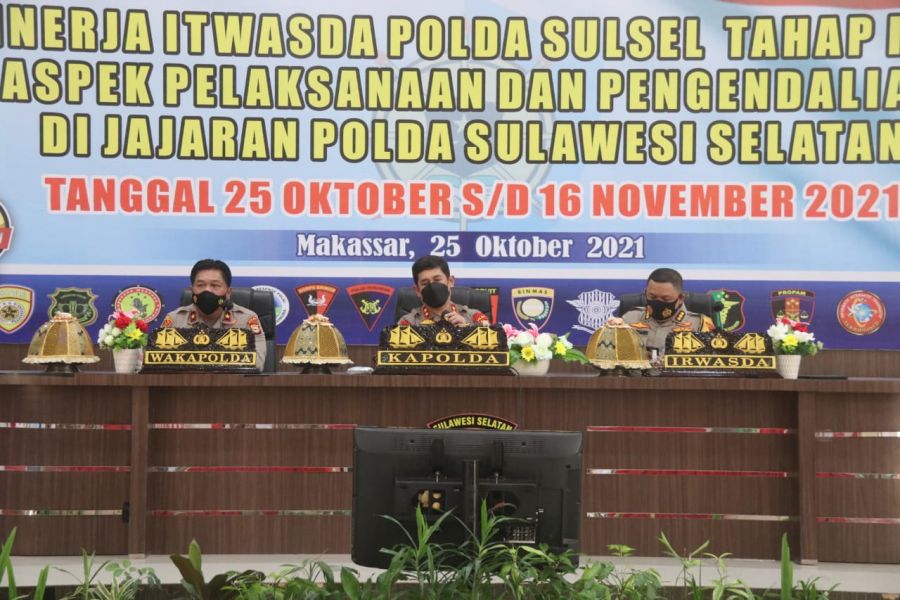 Kapolda Sulsel Buka Taklimat Awal Audit Kinerja Tahap II Itwasda Polda Sulsel