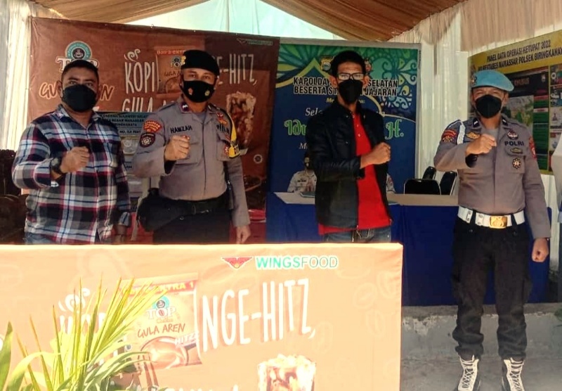 Kapolsek Biringkanaya Pantau Langsung POSKO Mudik Lebaran 1443 H