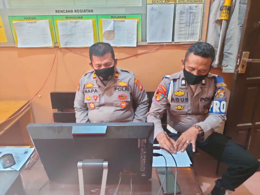 Kapolsek Galesong Utara Bersama Kanit Propam Polsek Galut Memperkuat Pengawasan dan Pengendalian