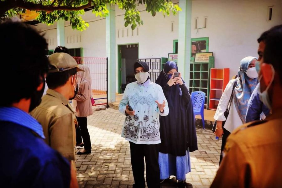 Ketua PKK Kota Makassar Kunjungi Lokasi Perencanaan Pembangunan TK Di Kecamatan Manggala