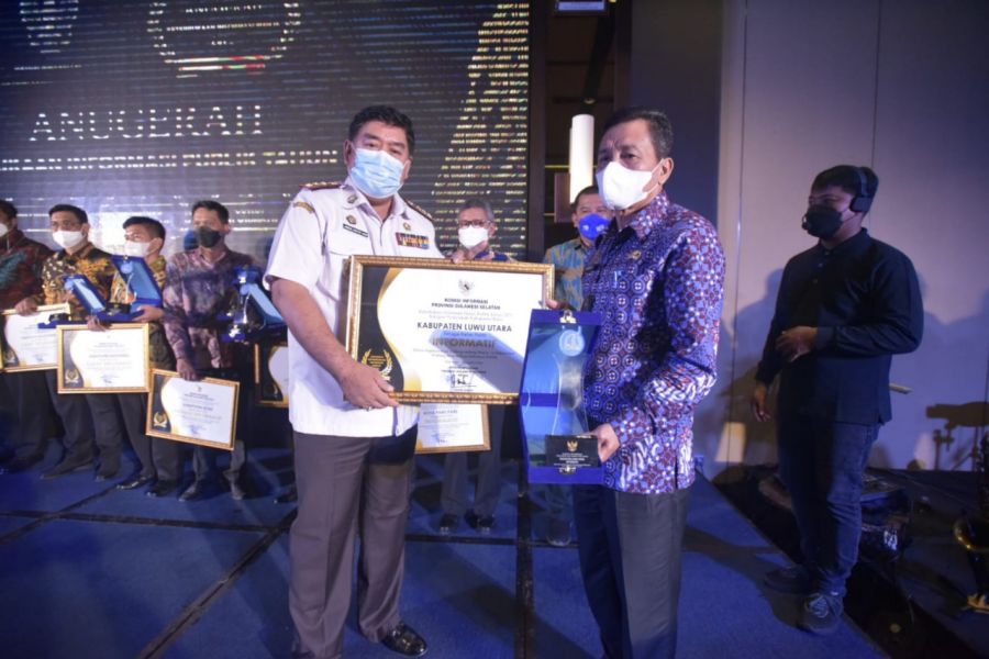 Luwu Utara Raih Predikat Tertinggi Pertama Anugerah Keterbukaan Informasi Publik di Sulsel