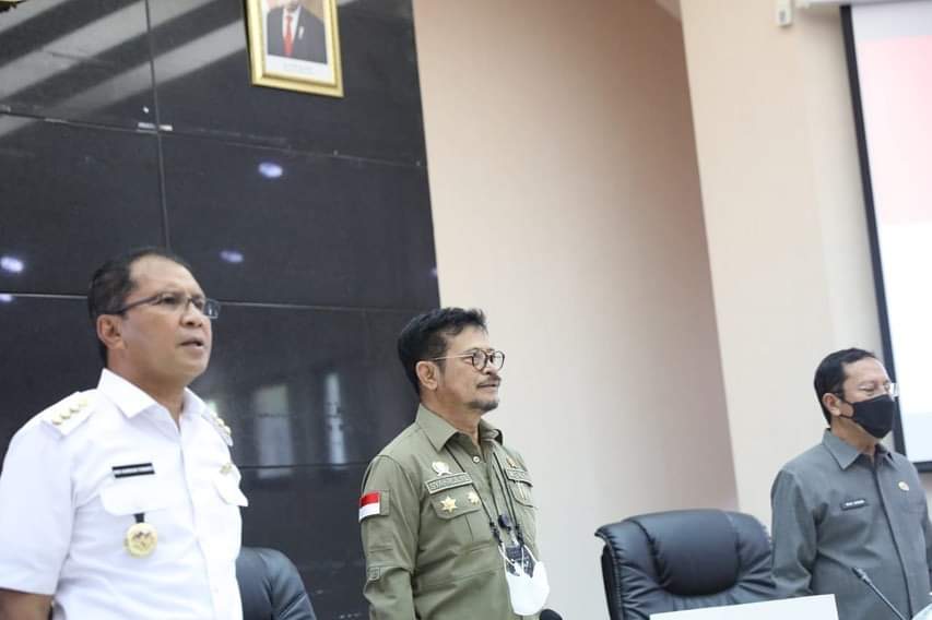 Mentan Syahrul Yasin Limpo Wali Kota Danny Canangkan Lorong Pertanian Makassar
