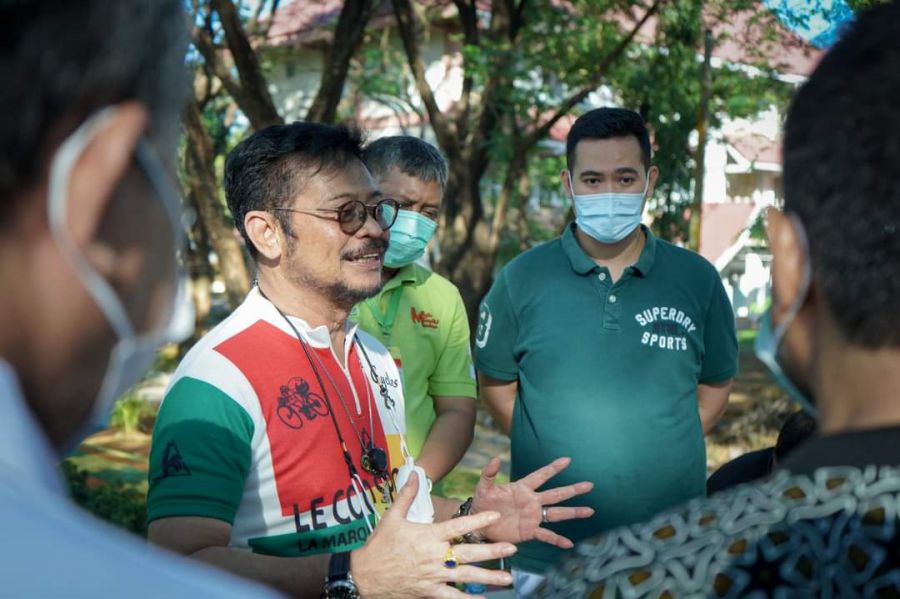 Menteri Pertanian SYL Olahraga Bersama Bupati Pangkep MYL