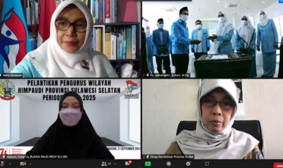 Naoemi Octarina Hadiri Pelantikan Pengurus Wilayah HIMPAUDI Sulsel