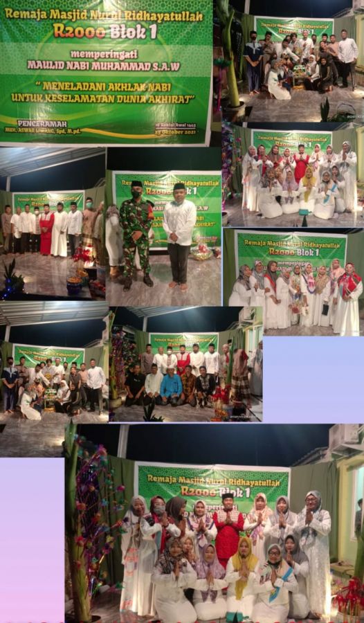 Pengurus Mesjid Nurul Ridhayahtullah Bersama Pengurus GRCK Mengadakan Maulid Nabi Muhammad SAW