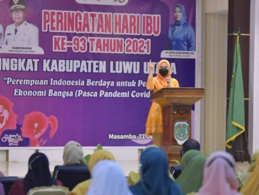 Peringati Hari Ibu, Bupati Luwu Utara: Perempuan Tidak Boleh Alergi dengan Politik
