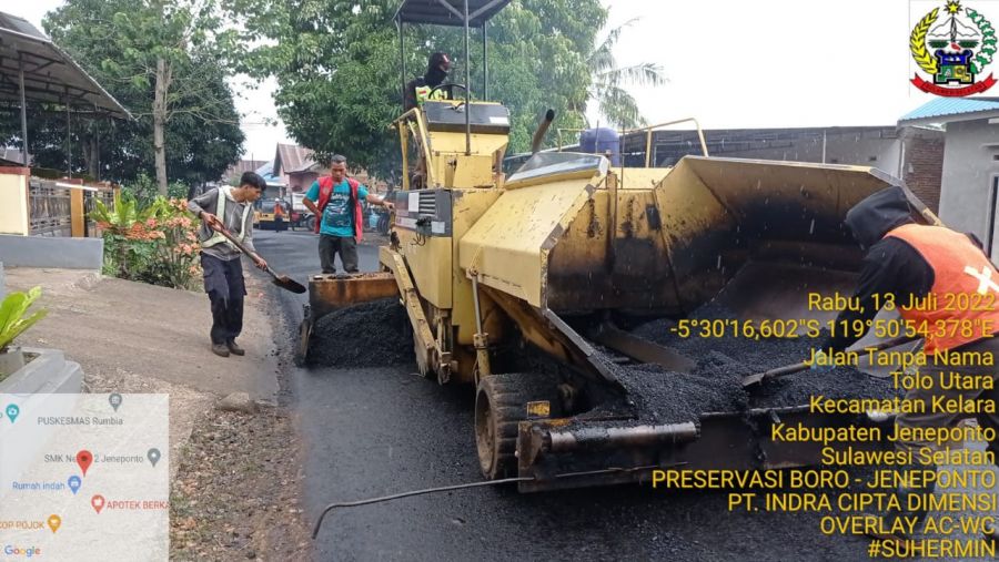 Realisasi Fisik Preservasi Ruas Boro di Jeneponto Mencapai 56,62%