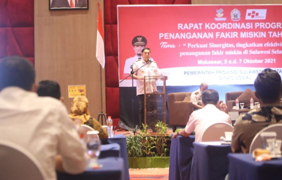 Sekprov Sulsel Hadiri Rakor Penanganan Fakir Miskin