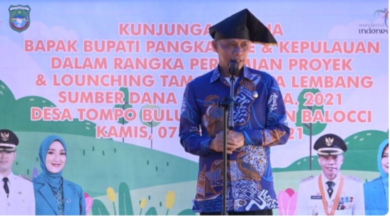 Wabup Pangkep Resmikan Taman Wisata Lembang Desa Tompo Bulu