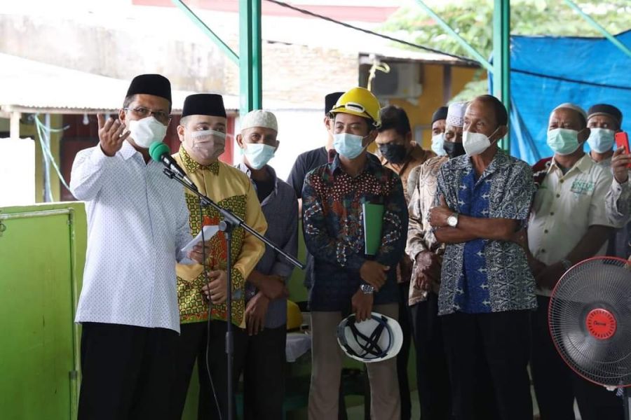 Wali Kota Danny Letakkan Batu Pertama Renovasi Pembangunan Masjid Makkah Al-Mukarramah