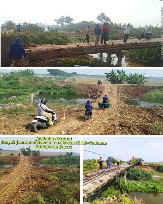 CV Mawar Merah Realisasikan Jembatan Darurat Proyek Jembatan Sowan Lor–Sowan Kidul–Tedunan